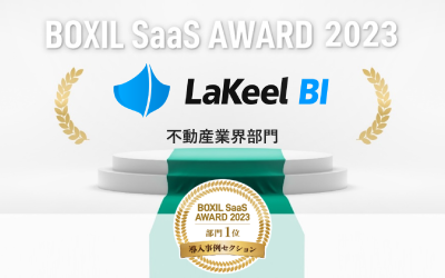ラキールが提供するセルフサービスBIツール「LaKeel BI」、「BOXIL SaaS AWARD 2023」導入事例セクションの不動産業界部門で表彰